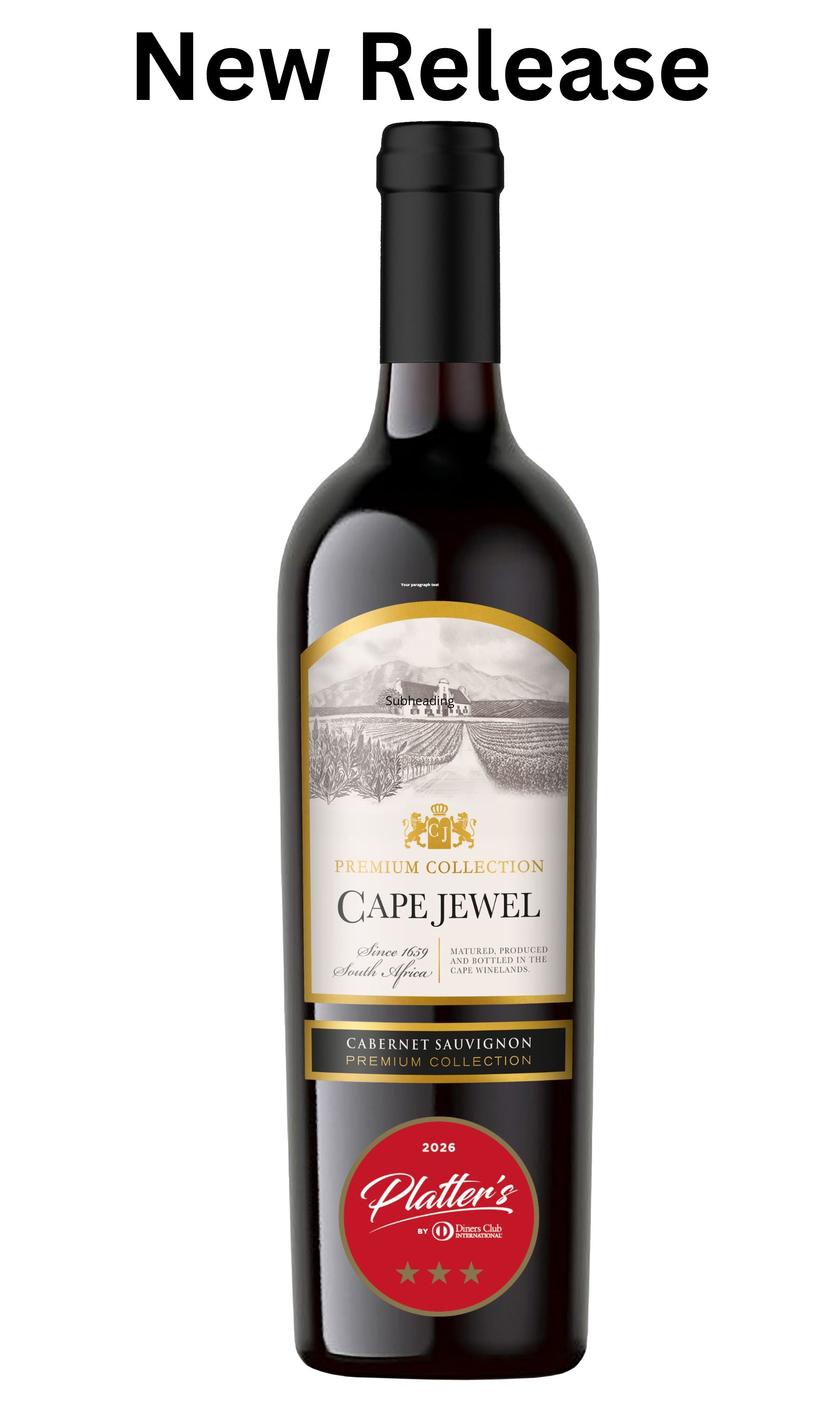 Cape Jewel 750ml Premium Collection Cabernet Sauvignon 2024 – Cape