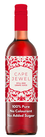 Cape Jewel Grape Juice Still Red 750ml - Non Alcoholic (Case of 6 Bottles) Kosher For Passover